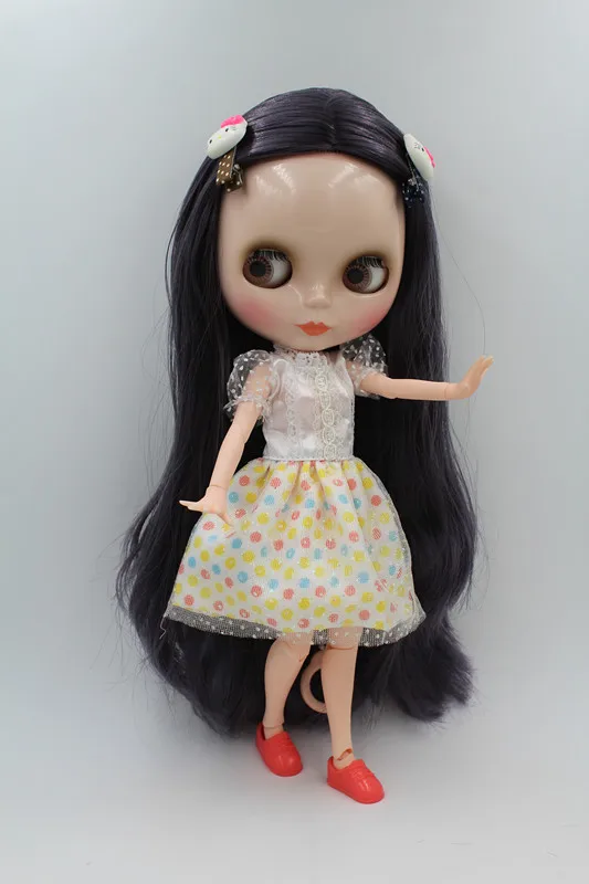 Кукла Blygirl Blyth светло фиолетовые волосы 285BL4521 белые 1/6 тела 19 суставов нормальная