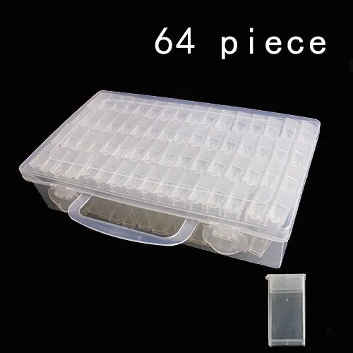 64pcs EverShine 64pcs Diamond Painting Box Diamond Painting Tool Jewelry Drill Plastic Convenience Storage Box Gift Accessory Mosaic - Цвет: 64pcs