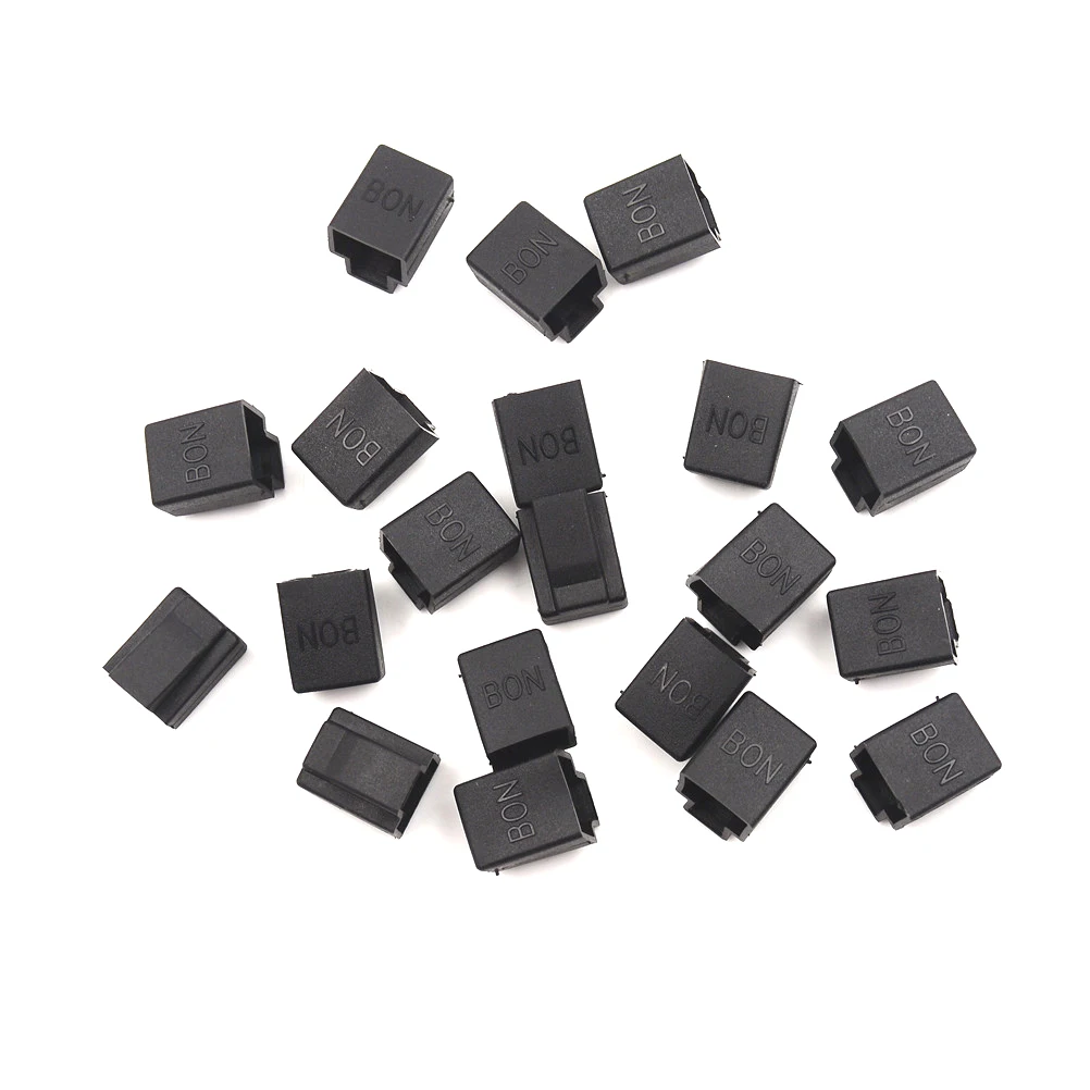 20 шт Черный RJ45 кристальная головка крышка сетевой штепсельной вилки защита от