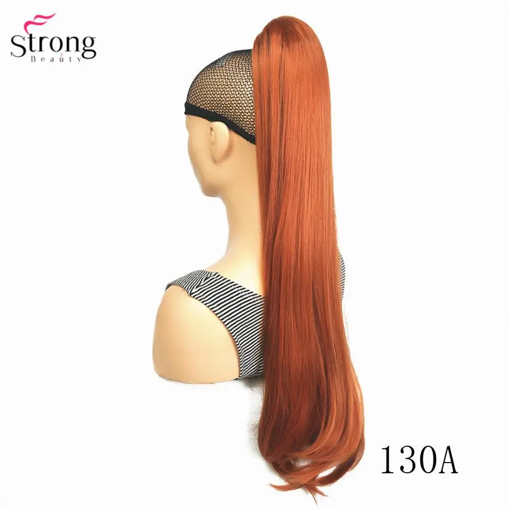 130A StrongBeauty коготь клип конский хвост длинные прямые шиньоны синтетические волосы для наращивания - Цвет: 130A