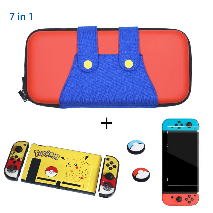 Дорожный Чехол для переноски с 2 шт. аналоговые колпачки для nintendo Switch NS
