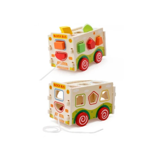 Montessori 3D Wooden disassembly toy shape cognitive pairing small train toys for children educational blocks free shipping | Игрушки и