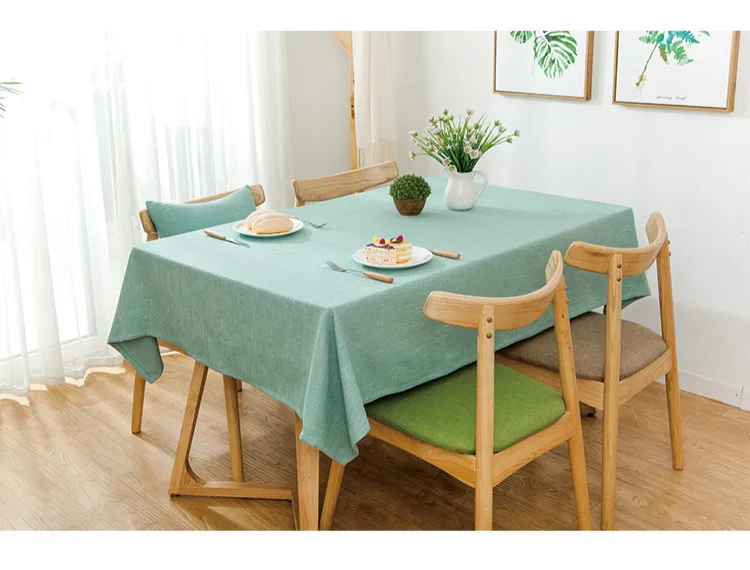 RZCortinas обеденный Свадебная вечеринка Скатерти прямоугольный круглый Squre хлопок, лен Таблица Обложка бежевый цвет розовый, серый, синий скатерть
