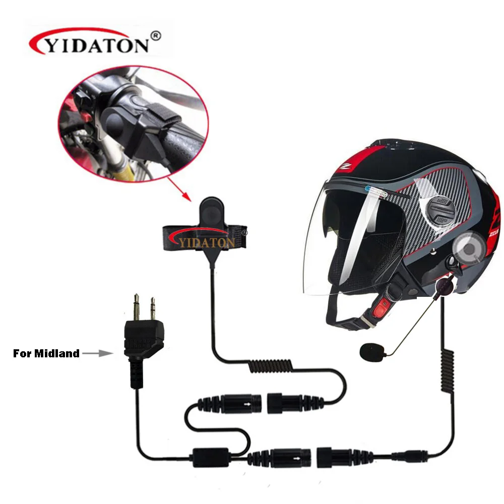 Гарнитура YIDATON для мотоциклетного шлема наушники с микрофоном Midland LXT210 G225 GXT500