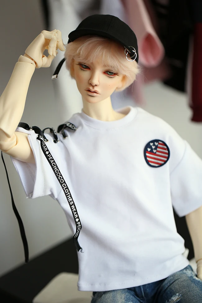 Новая рубашка для кукол белая футболка с короткими рукавами и принтом 1/3 BJD DD SD