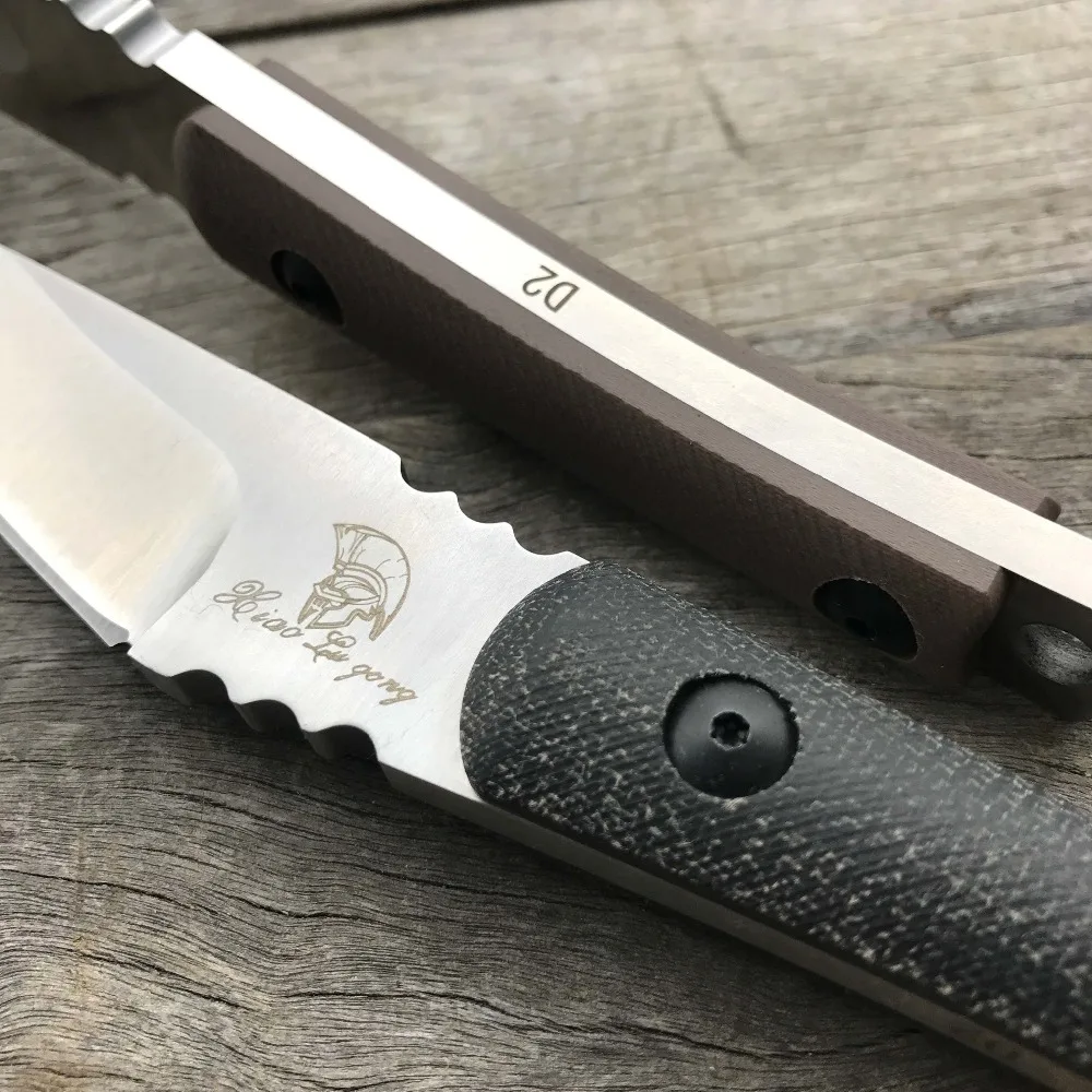 LDT Малый Rue работника фиксированным лезвием Ножи D2 лезвие G10 Ручка выживания Отдых