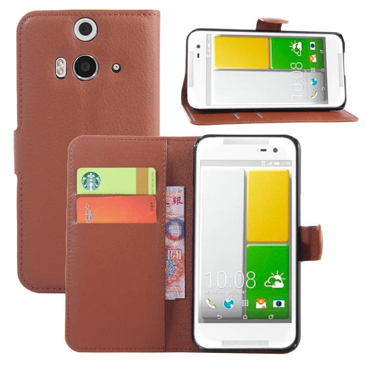 Чехол Кошелек с отделением для карт HTC Butterfly 2 Lichee кожаный чехол откидной крышкой