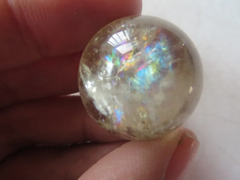 Цитрин натуральный кварц РАДУГА шар хрустальный ОРБ Исцеление 19 6 г | Дом и сад