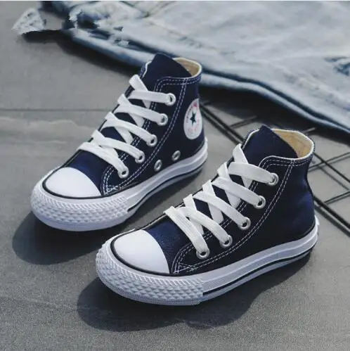 Kids Shoes For Girl Baby Sneakers Spring Fashion High Toe Canvas Toddler Boy Children Classical Girls | Детская одежда и обувь