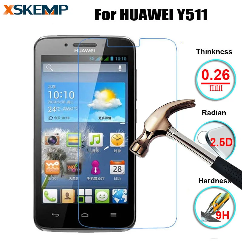 Устойчивое к царапинам закаленное стекло 9H 0 26 мм для Huawei Ascend Y511 Премиум Защитная
