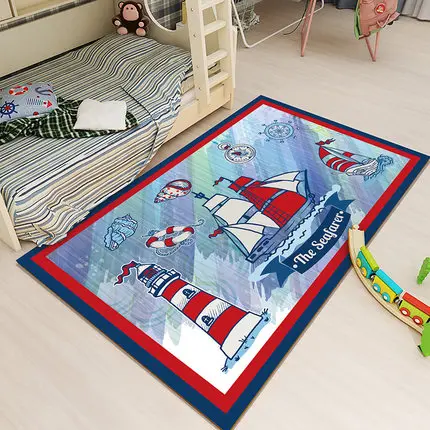 Нескользящий Детский 3d ковер коврик для гостиной милый детский серфинга
