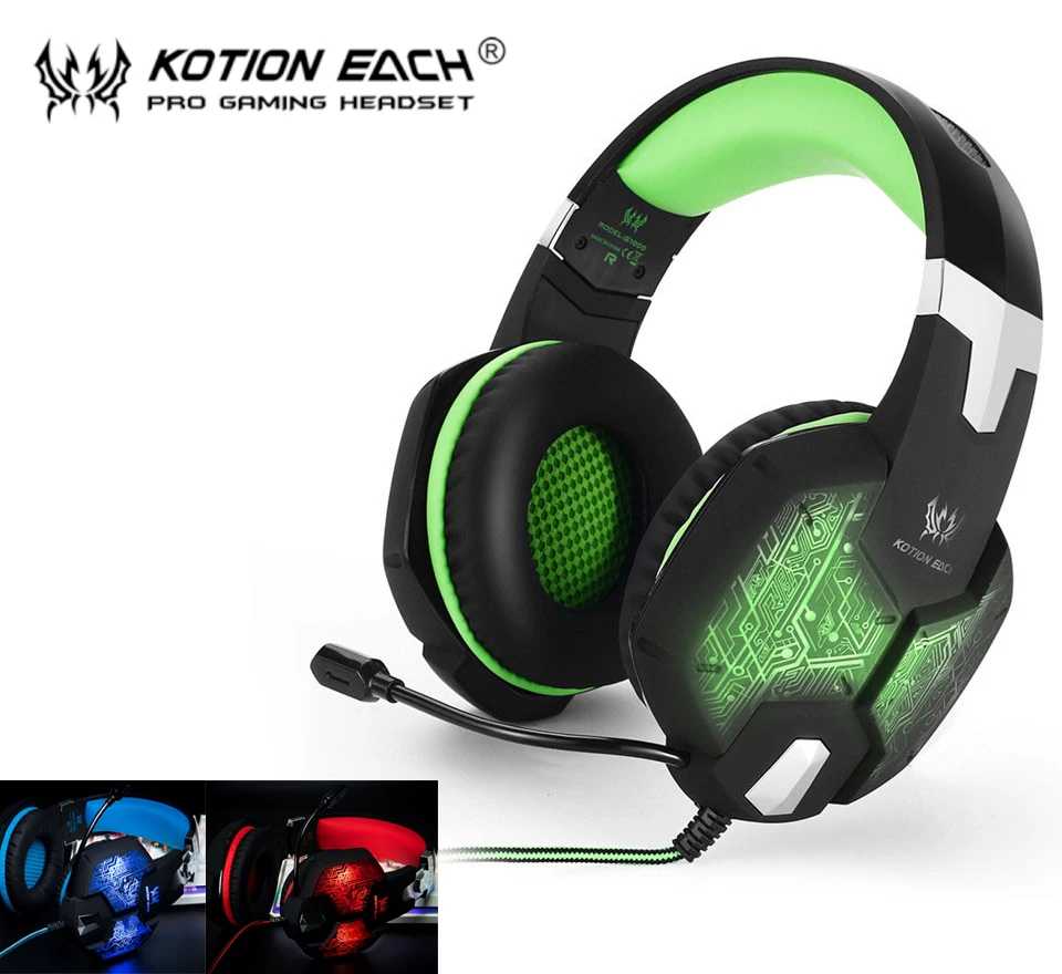 Kotion каждый G1000 глубокий бас Игровые наушники Stereoheadset за ухо игры 3 5 мм + USB с