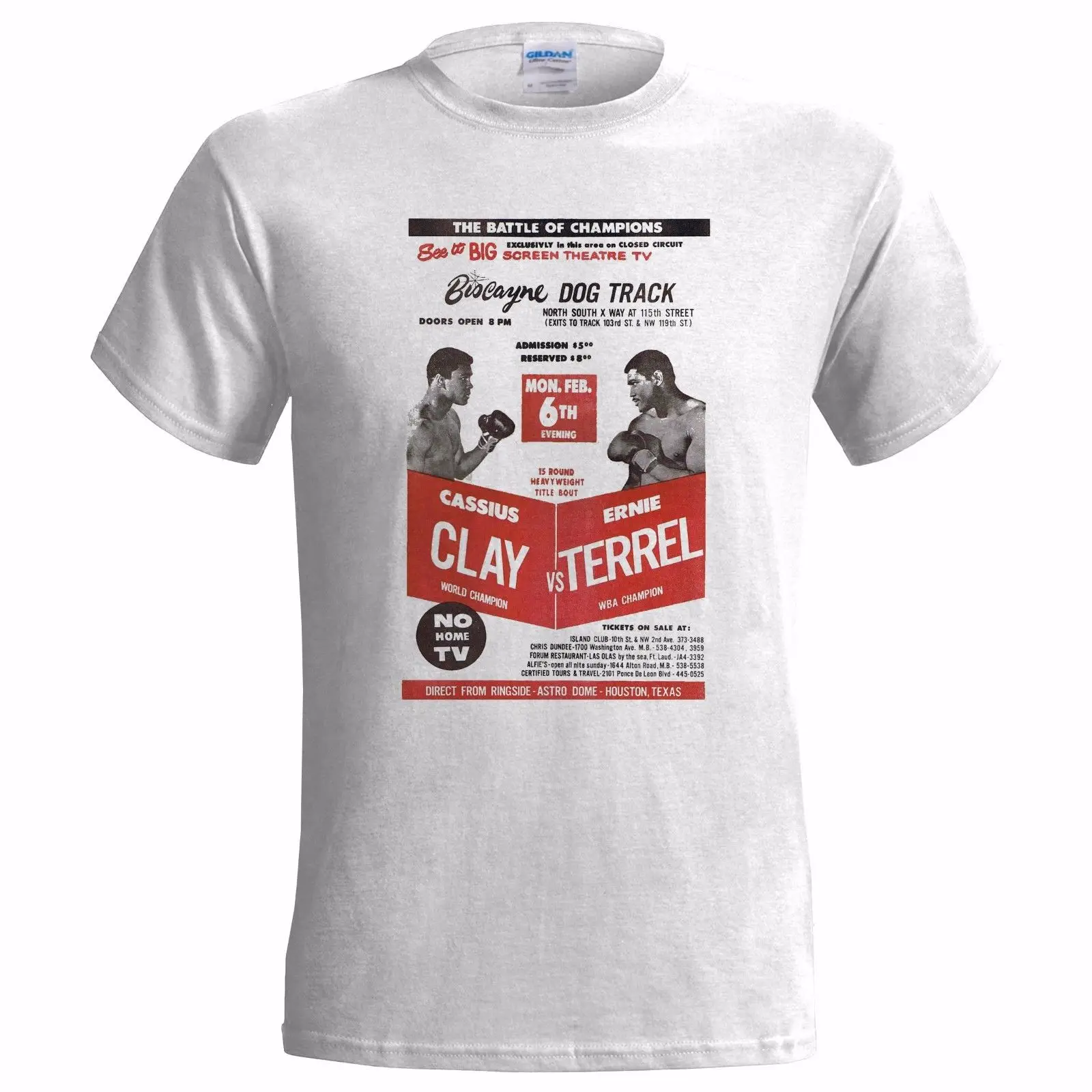 Глина против террели плакат Мужская футболка боксерская Тяжелая с принтом в виде