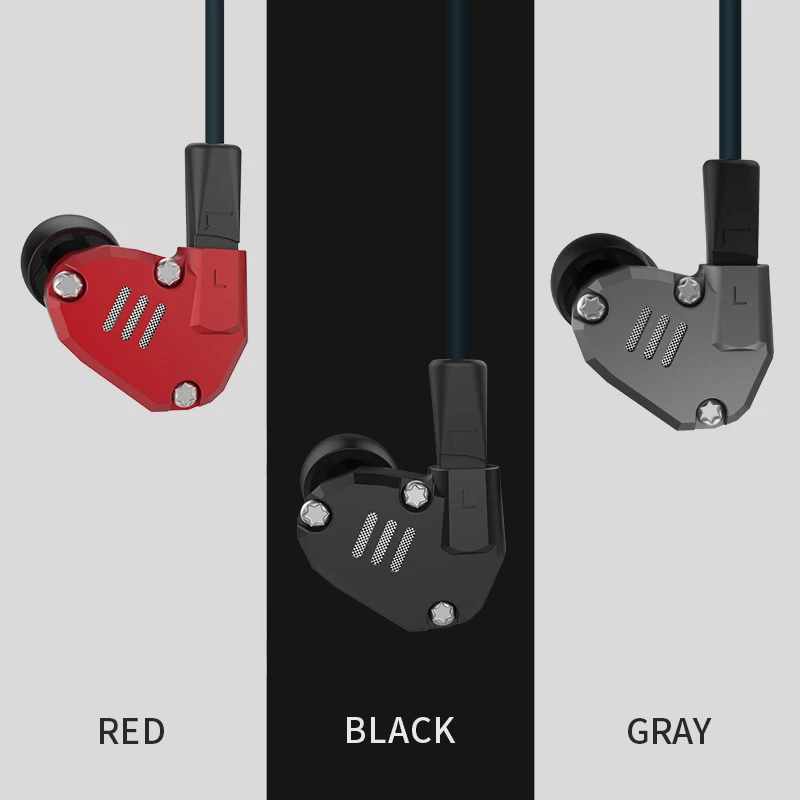 

100% New Design KZ ZS6 Original box 2DD+2BA Earphone HIFI Noise Isolating Stereo Monitor Headset with mic Mobile Phone earphone