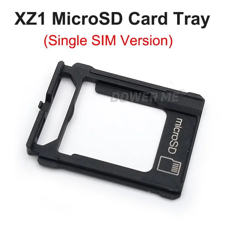 Dower Me MicroSD держатель для карт-ридера слот для sim-карты пылезащитный Разъем SD sim-порт крышка для sony Xperia XZ1 G8341 G8342 Замена - Цвет: SD Card Tray  Single