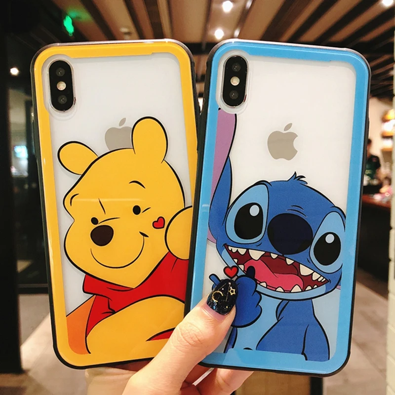 Чехол для телефона с рисунком Минни Маус iphone X XS MAX XR задняя крышка из закаленного
