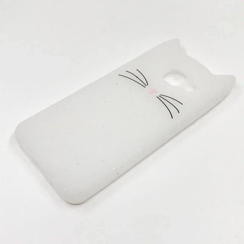 3D cute cartoon Mustache beard cat Ear case for Samsung GALAXY Grand Prime/Note 9 8/2/S3 4 5 6 7 Edge S8 S9 Plus back cover |