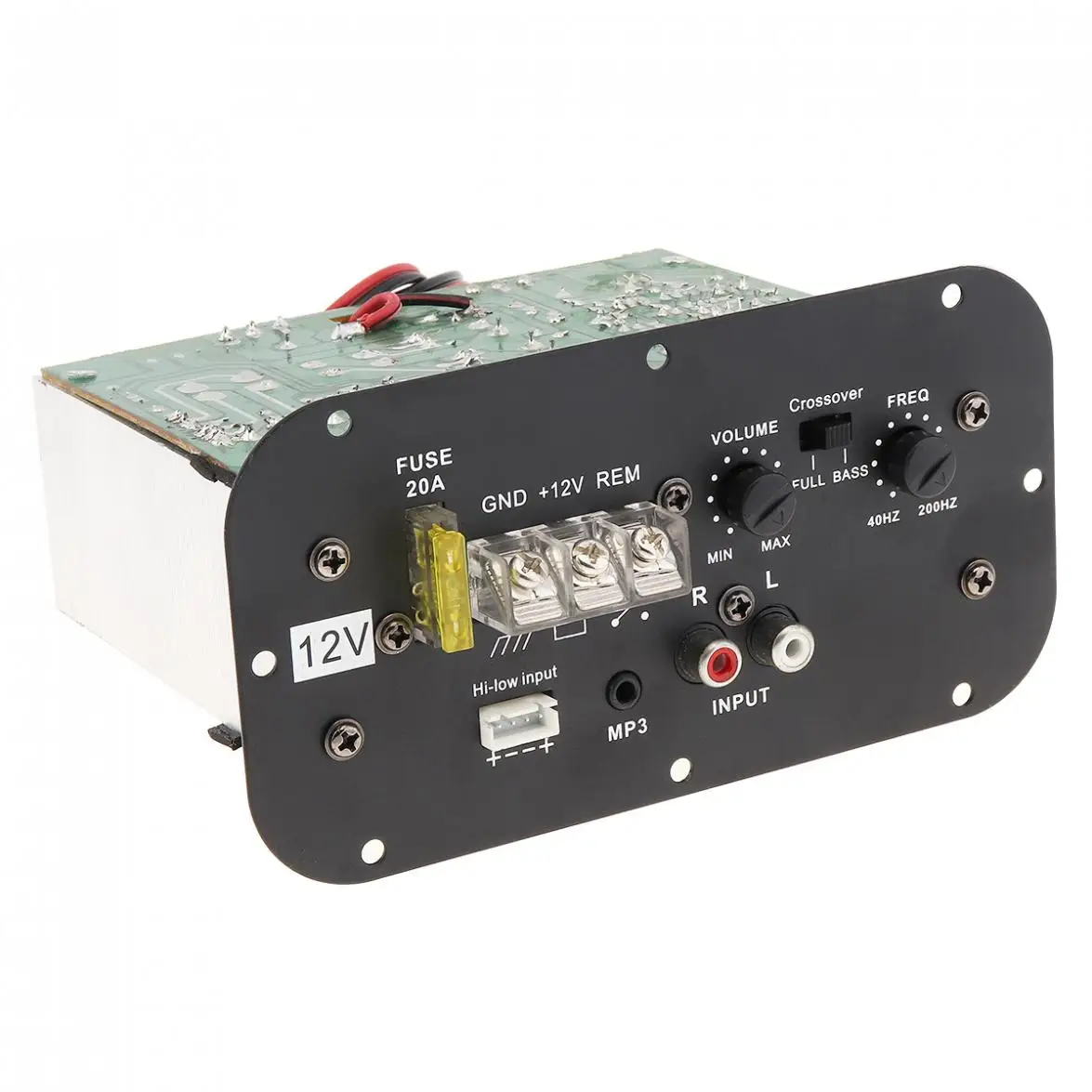 150W 12V черный Мощность Фул басовый сабвуфер синий светильник автомобильный аудио аккустическая система для Мощность Плата усилителя с iPhone 6/8/10 дюймов автомобильный сабвуфер
