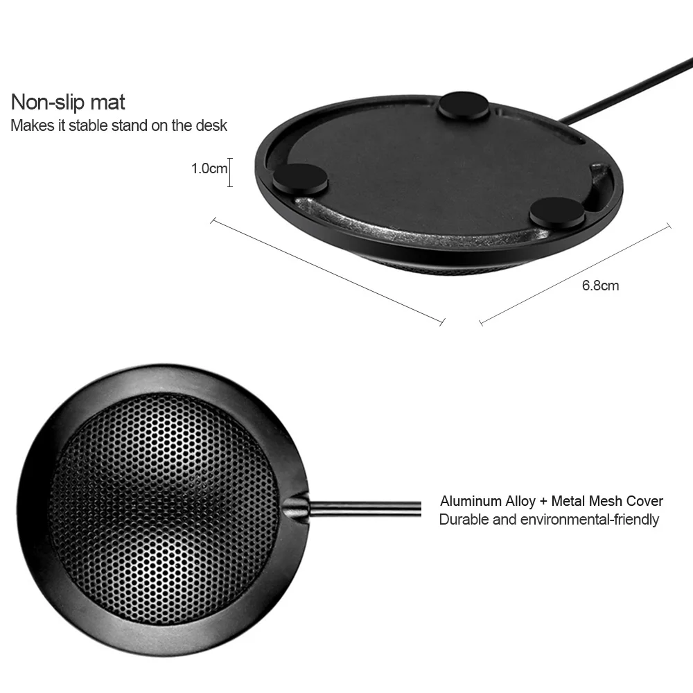 Docooler стерео всенаправленный конденсаторный микрофон USB разъем для встречи