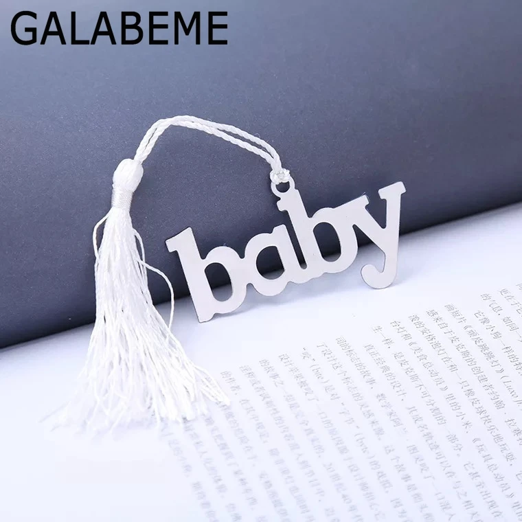 Galabeme 20 шт./лот маленьких Нержавеющая сталь Закладка с Ленточки Подарочная
