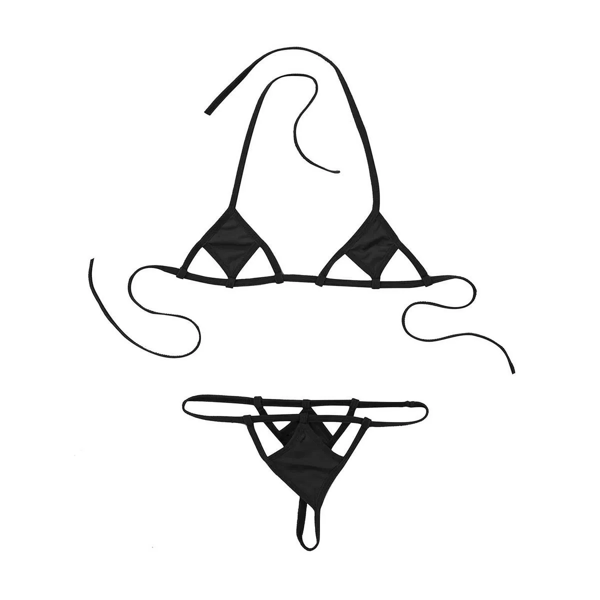 Женский Экзотический набор мини микро бикини с минимальным покрытием