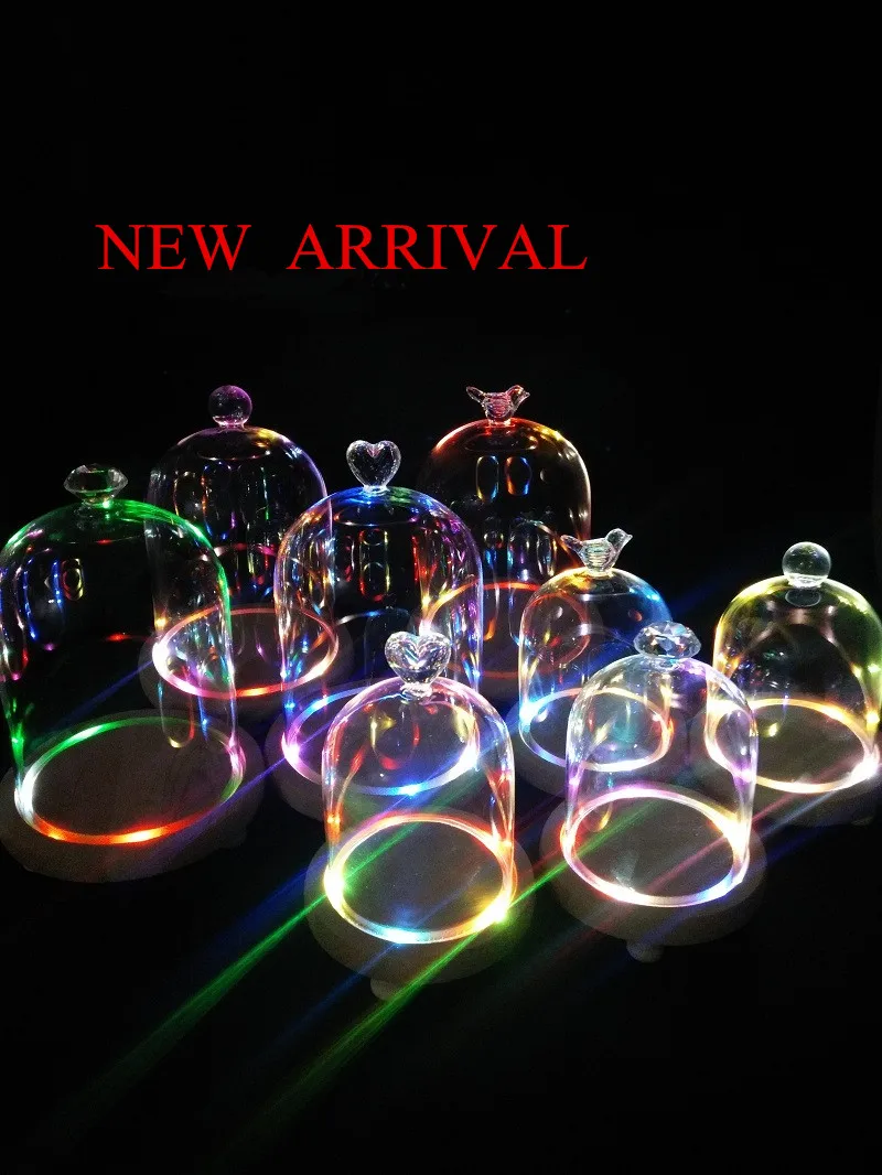 Круглые стеклянные вазы DIY вечная Цветочная стеклянная ваза деревянная основа RGB