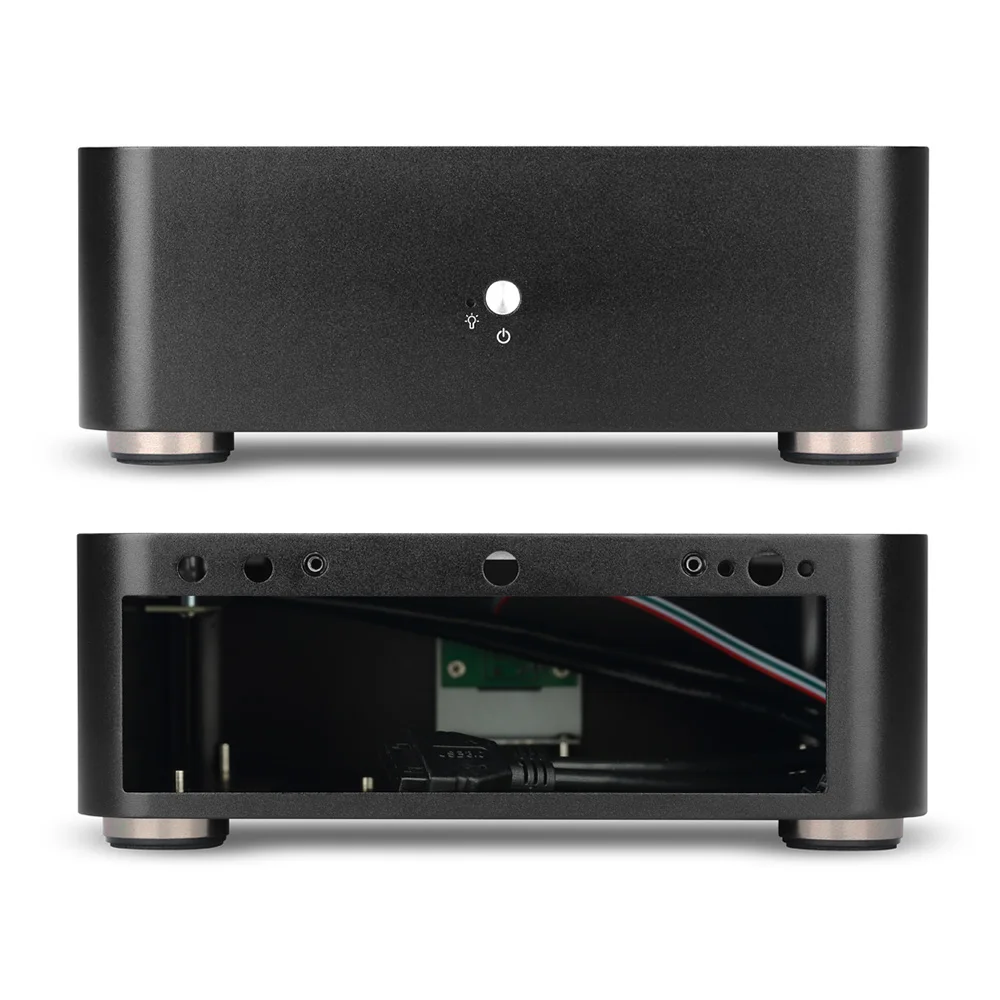 Настольный мини ПК чехол корпус компьютера алюминиевый сплав HTPC Высокое