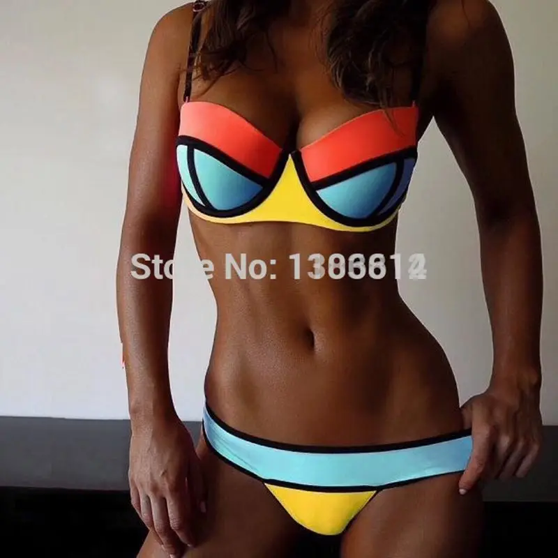 2016 explosion models bikini bikinis set push up Europe and America swimsuit mixed colors free shipping |