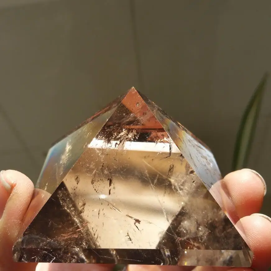 AAA + 90 г натуральный цитрин дыма пирамида из кристалла кварца Исцеление Китай