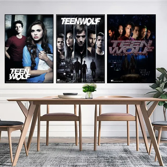 Прочный чехол Teen Wolf Плакаты кино стикеры Настенные с белым покрытием Бумага