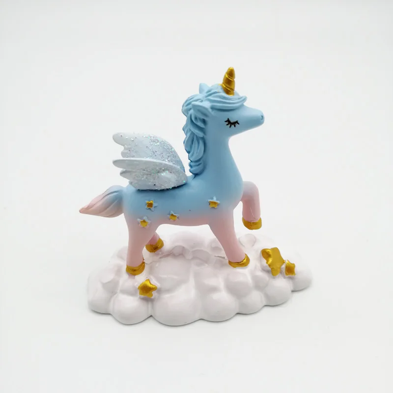Resin unicorn cake topper happy birthday party wedding Baking decoration kids toys Unicorn 1st Bridal shower | Дом и сад