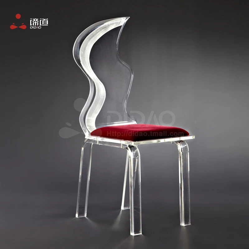 European post-modern acrylic furniture LED back dining chair fashion creative arts hall Di Road |