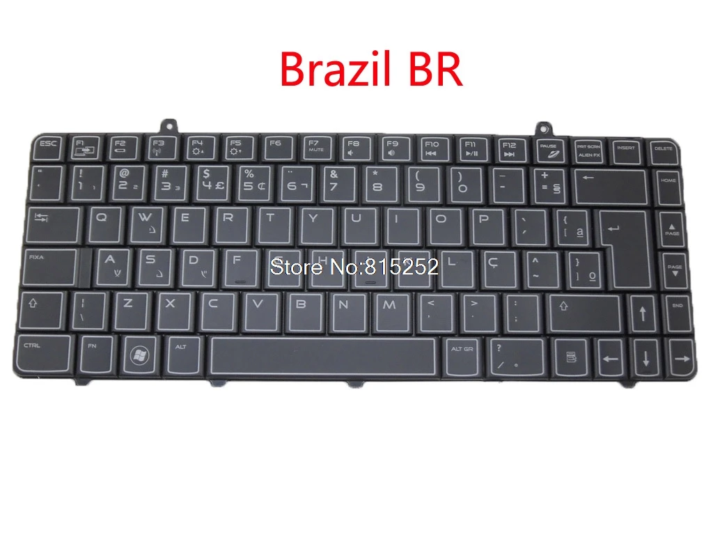 Клавиатура для ноутбука кабель Dell Alienware M11X R2 R3 подсветкой норвежский СЗ