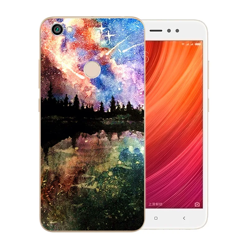 5.5 inch For Xiaomi Redmi Note 5A Prime Fingerprint Phone Cases Silicone Starry Sky Pattern Luxury for Hongmi Pro Shell |