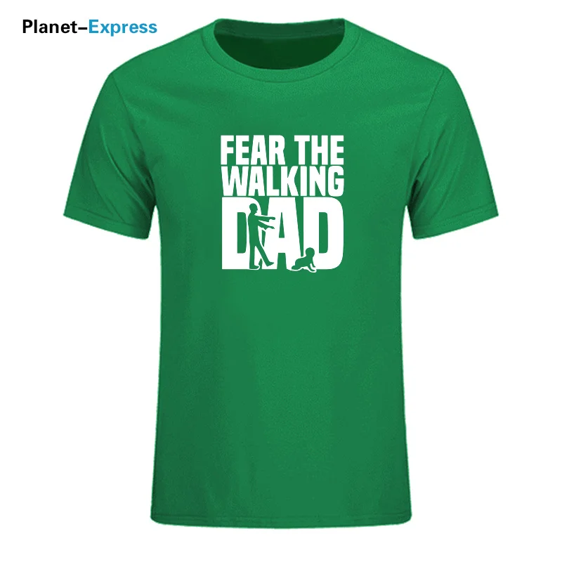Высокое качество Мужские Fear The Walking Dad печатные хлопковые футболки мужские летние