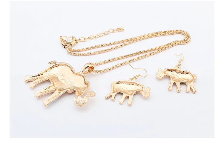 2018 Hot Lovely Elephant Pendants Jewellry Vintage Necklace + Earrings Jewelry Sets For Women FQL7261 | Украшения и аксессуары