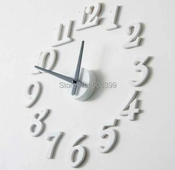 DIY 3d desk clock Fashion make A alarm mute electronic decorative home large wall your own modern design | Дом и сад