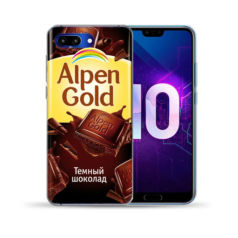 Мягкий ТПУ чехол с забавным шоколадом для Huawei Honor 9 10 Lite View 20 8X 8C 7A Y5 Y6 II Y3 Y7 2017 Y9 2018 2019