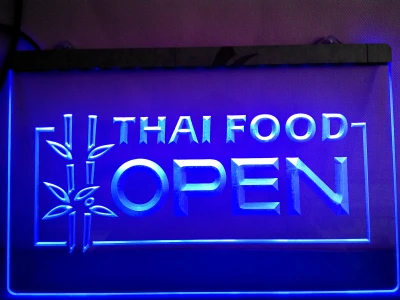 

LK705- Thai Food OPEN Cafe Restaurant LED Neon Light Sign