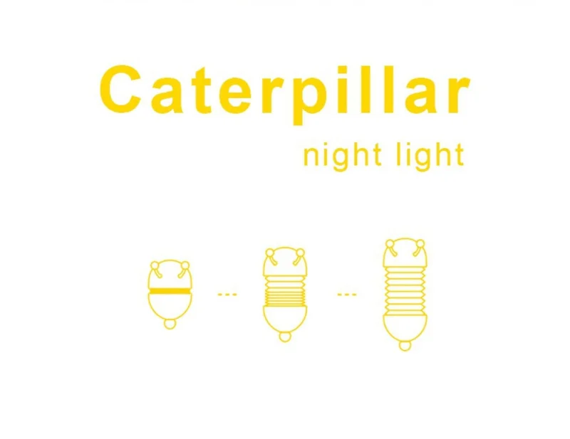 Caterpillar night light LED Powered Collapsible Flashlights Portable Lamp LED Rechargeable Hand Lamp Desk Lamp Lantern Light