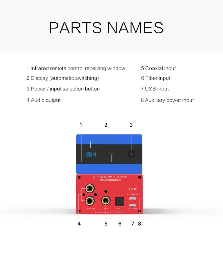 ЦАП SMSL SK10 на санскрите 10th USB/волоконный коаксиальный/OTG USB флэш накопитель, Hi-Fi, цифровой декодер AK4490 PCM384 DSD256 пре-out акселерометр Поддержка OTG