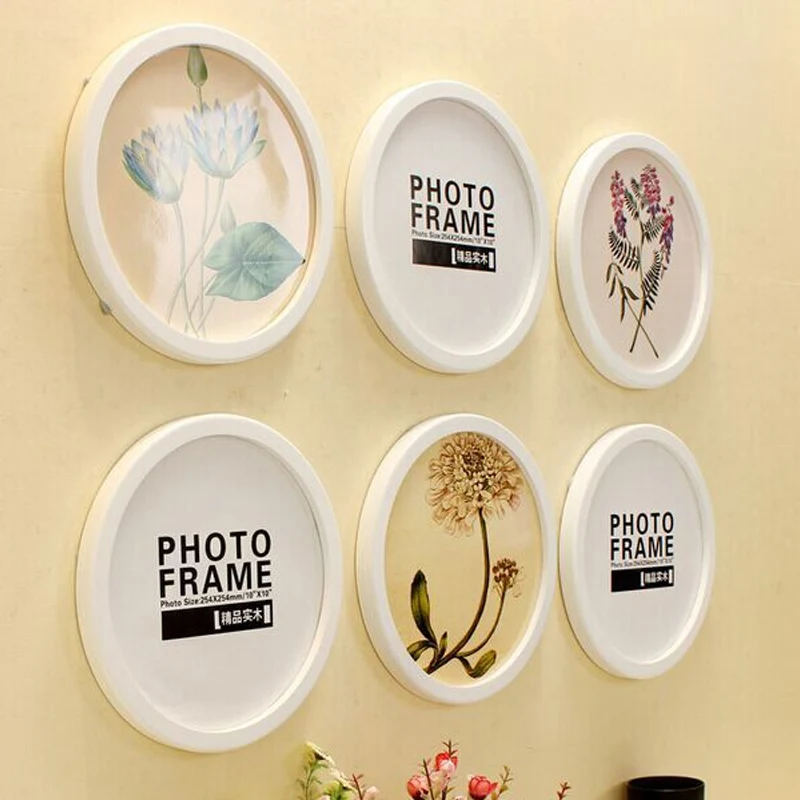 Современная круглая фоторамка креативная настенная комбинированная рамка