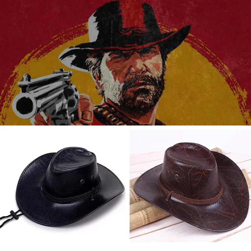 Игра Red Dead Redemption 2 ковбойская шляпа косплей костюм реквизит кожаные шапки