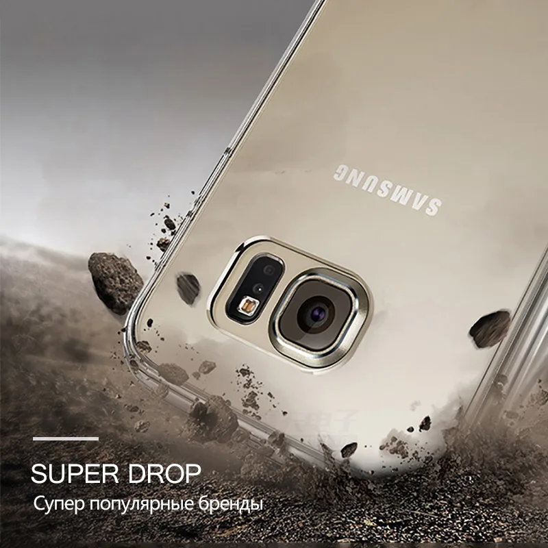 Прозрачный чехол для samsung Galaxy S6 S7 edge, ультра тонкий прозрачный мягкий ТПУ силиконовый чехол, чехол для samsung S7 S6, чехол, Coque Fundas