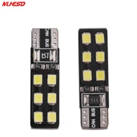 100 piece t10 w5w led light bulbs car white no obc canbus error free 12smd side wedgelicense platedoorreading lights lamp