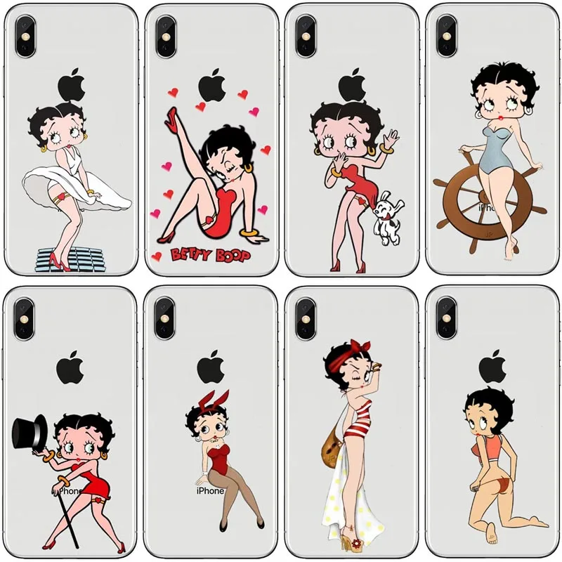 Горячая Распродажа Betty Boop новоприбывшие чехол для телефона из мягкого ТПУ с