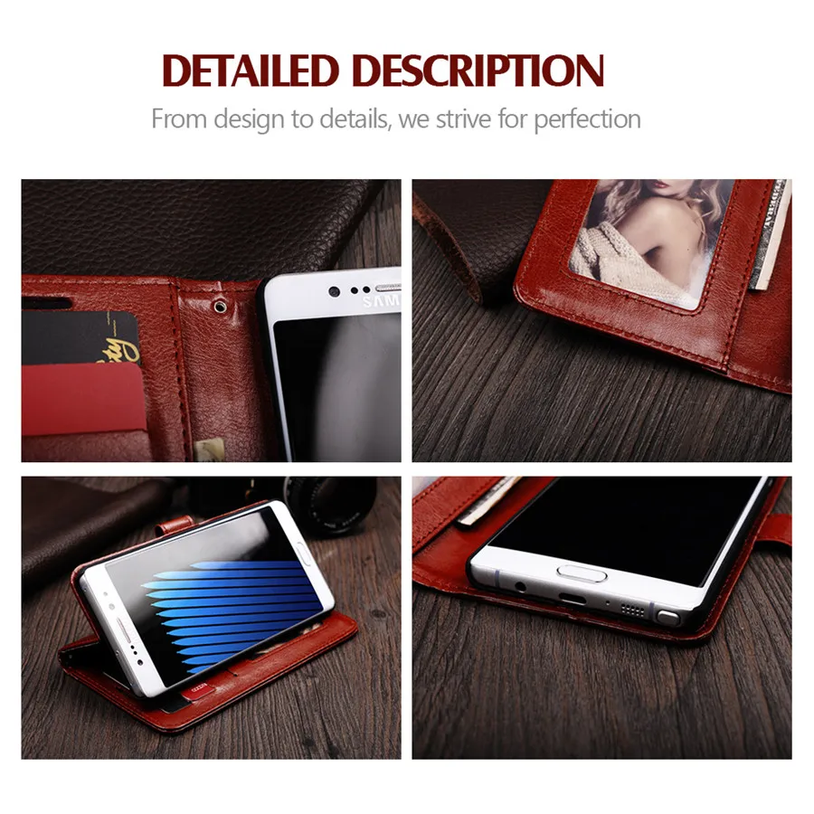 LANCASE Funda For Samsung Galaxy S6 Edge Case Wallet Luxury leather Card Slots Hard PC Stand Flip Cover Capa |