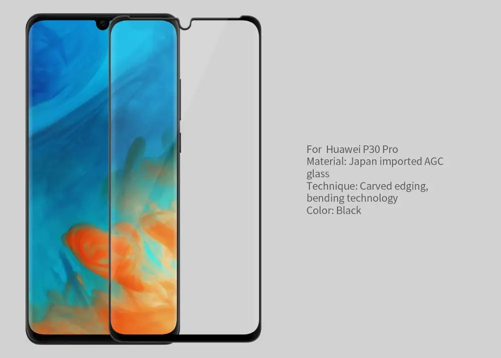 Nillkin 3D CP + MAX полное покрытие закаленное стекло экранная пленка для Huawei P30 Pro