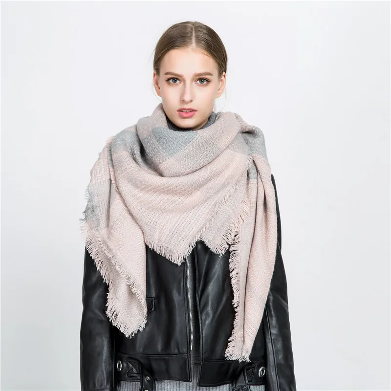 Новый Модный осенне-зимний удобный большой клетчатый темпераментный Шарф Новое