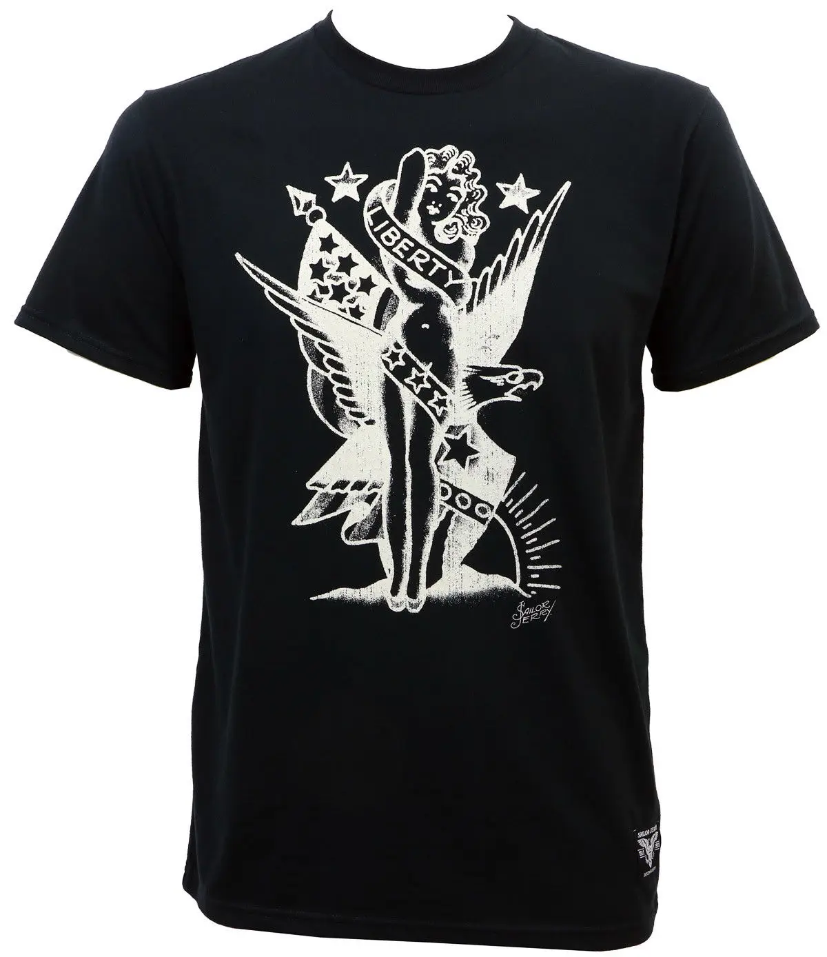 SAILOR JERRY татуировки Леди Свобода с серыми чернилами Slim Fit Футболка 2018 г. новые